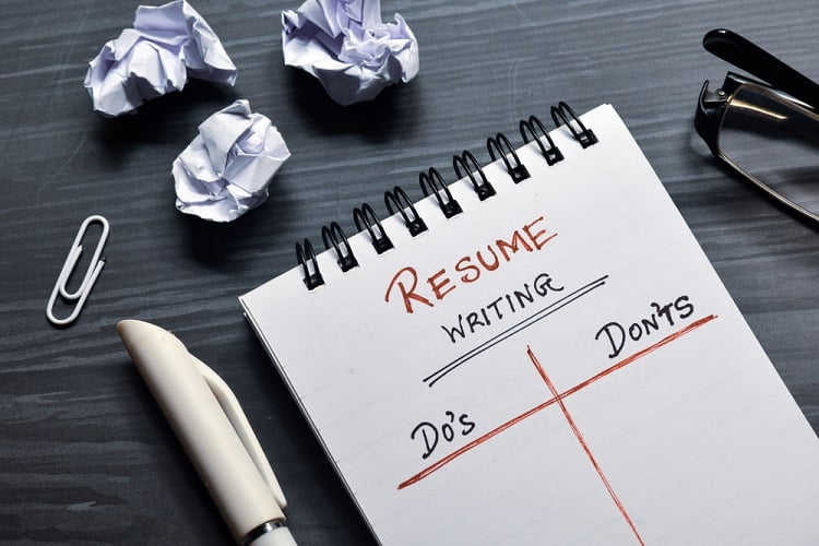 standard resume format