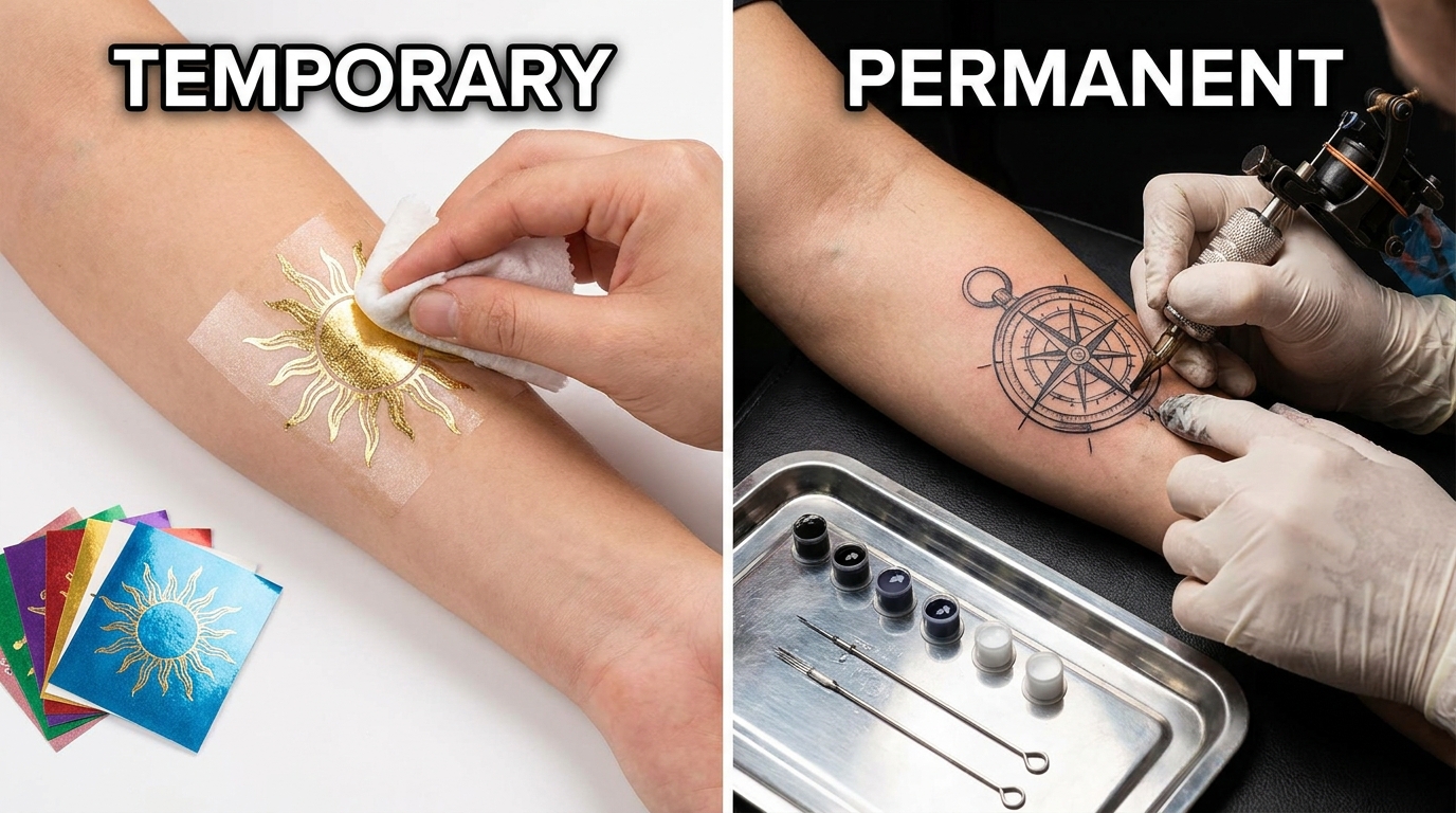 Temporary vs Permanent Tattoos